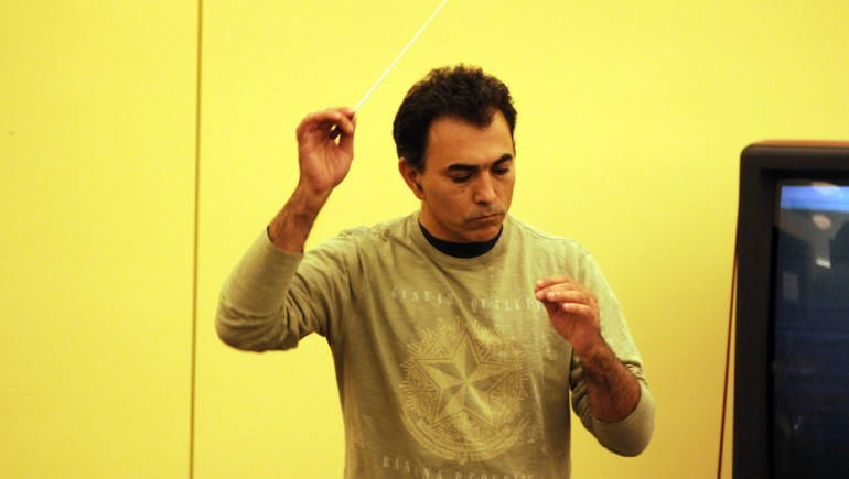 Daniel Hamuy conducts during BMI’s 14th annual Conducting for the Film Composer Workshop.