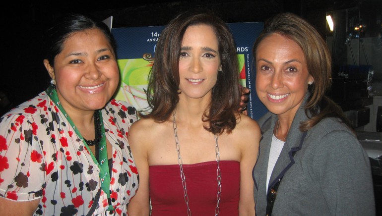 Pictured at the press conference for the 14th Annual Latin GRAMMY Awards nominations are (L-R): BMI Director, Latin Writer/Publisher Relations Marissa Lopez; BMI singer-songwriter Julieta Venegas, who received a nod for Best Contemporary Pop Vocal Album for Los Momentos and BMI Vice President, Latin Writer/Publisher Relations Delia Orjuela.