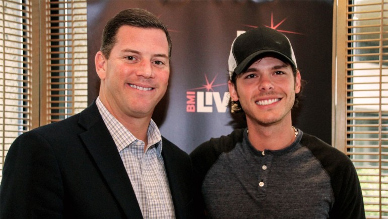Pictured are BMI’s Mark Mason and songwriter Granger Smith at a press luncheon held at BMI Nashville.