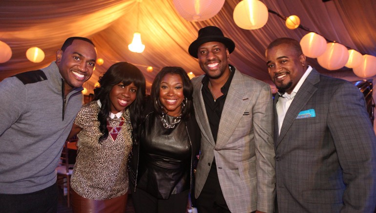 BMI and eOne Music hosted a fete to celebrate the release of the <em>BMI Trailblazers of Gospel Music Live 2013</em> CD on October 22 at Park Tavern in Atlanta. Pictured at the event are recording artists Jonathan Nelson, Anaysha Figueroa, Lisa Knowles, Isaac Carree and Pastor Jason Nelson.
