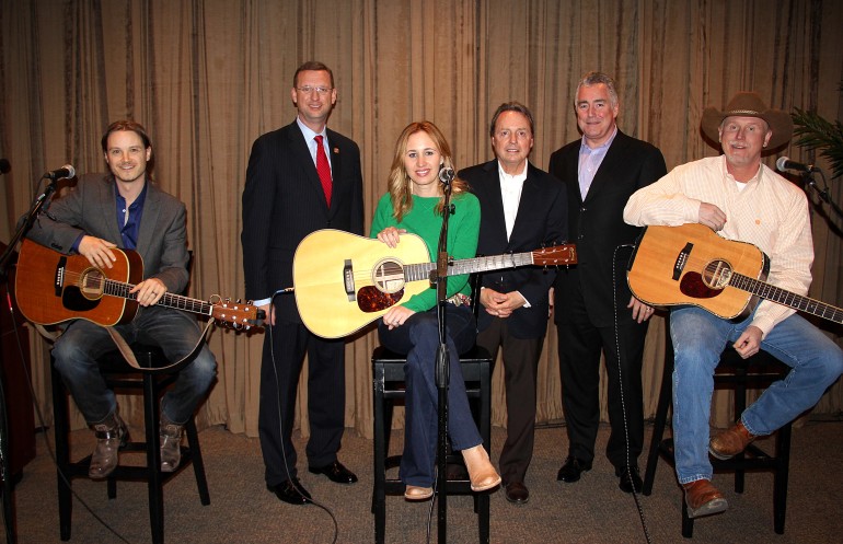 Pictured L-R at Nashville’s First Amendment Center are: songwriter Josh Kear, Rep. Doug Collins, songwriter Jessi Alexander, BMI’s Jody Williams and Richard Conlon, and BMI songwriter Wynn Varble.