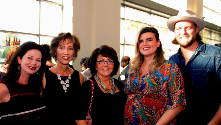 Pictured before the performance (L-R): BMI’s Jessica Frost; Executive Director, South Carolina Broadcasters Association Shani White; General Manager, WIS Television Columbia and President Elect of South Carolina Broadcasters Association Donita Todd; and BMI songwriters Ben and Emily Roberts of Carolina Story.