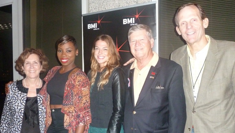 Pictured (L-R) after the performance are: IMLA Deputy Executive Director Veronica Kleffner, Jessy Wilson, Kallie North, IMLA Executive Director Chuck Thompson and BMI’s Dan Spears.