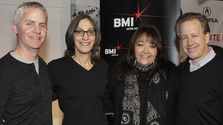 Pictured L-R at BMI’s annual Composer/Director Roundtable are composer Blake Neeley, composer Miriam Cutler, BMI's Doreen Ringer-Ross, and composer Mark Golub