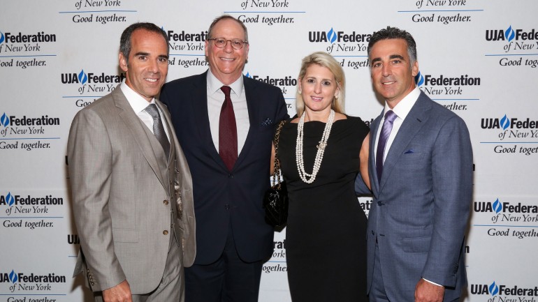 Pictured (L-R) at the luncheon are: Chairman and CEO of Republic Records, Monte Lipman; BMI’s Charlie Feldman and Pamela Williams; and President and COO of Republic Records, Avery Lipman.  