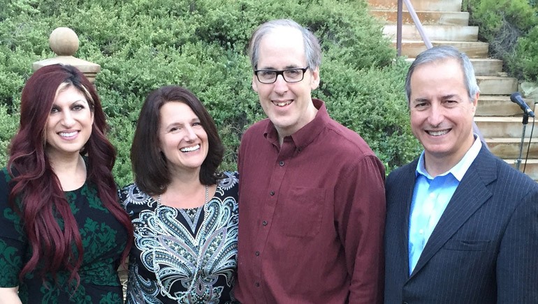 Pictured (L-R) are BMI’s Anne Cecere, vocalist Joan Beal, BMI composer Jeff Beal and Eastman School of Music Dean Jamal J. Rossi.