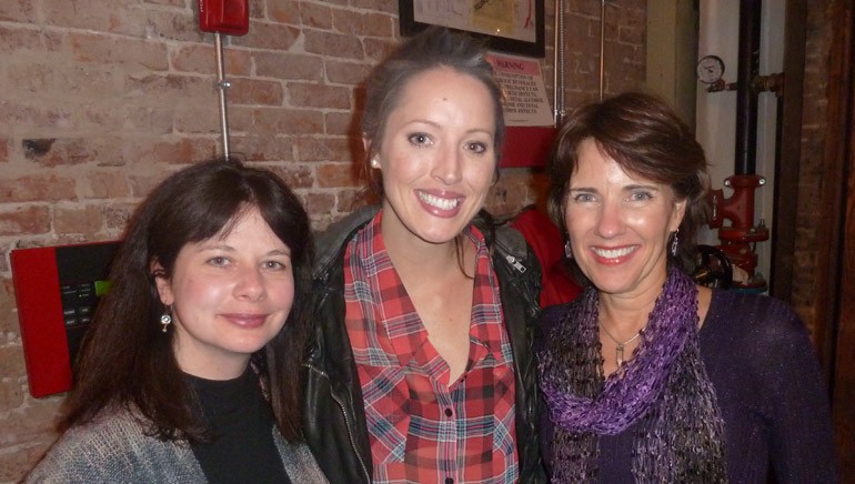 Pictured (L-R) after Karla’s performance are: BMI’s Jessica Frost, BMI singer-songwriter Karla Davis and Beasley Broadcast Group’s Vice President of Corporate Communications Denyse Mesnik.