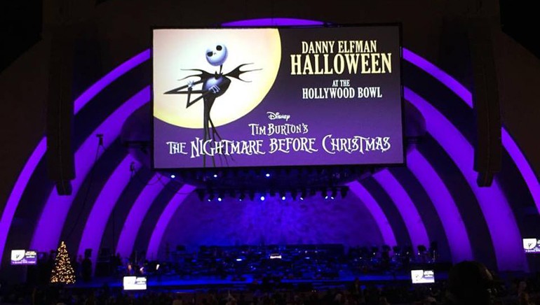 The audience is ready for the The Nightmare Before Christmas to begin.