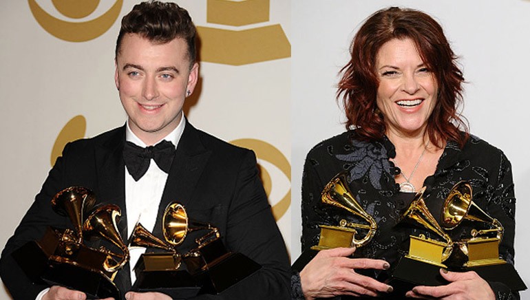 Pictured: Sam Smith and Rosanne Cash
