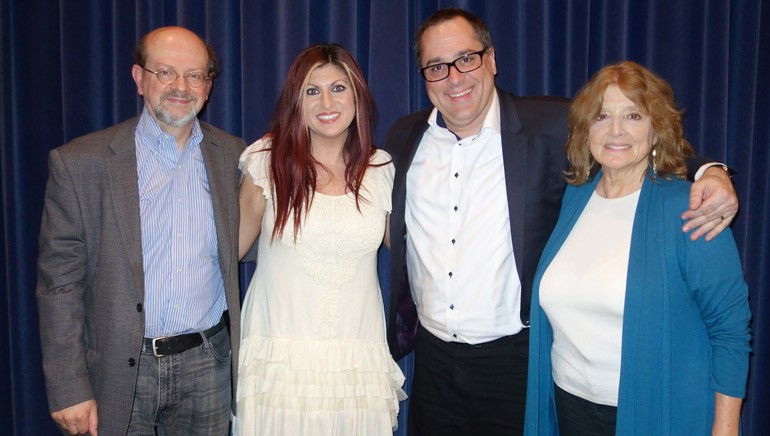 Journalist, author and the evening’s moderator Jon Burlingame, BMI’s Anne Cecere, BMI composer of Mission: Impossible – Rogue Nation, Joe Kraemer, and the Society of Composers & Lyricists Board Member, Adryan Russ. Photo by Thomas Mikusz.
