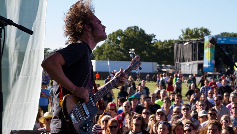 Nashville’s All Them Witches, BMI singer-songwriters with a dark, twisty blues sound, rock the BMI stage at Loufest. The band has a full schedule of touring for the next three months, leaving little excuse to miss their live show