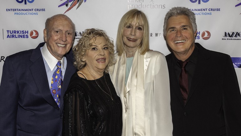 Pictured (L-R): Mike Stoller, Corky Hale, Sally Kellerman and Steve Tyrell.