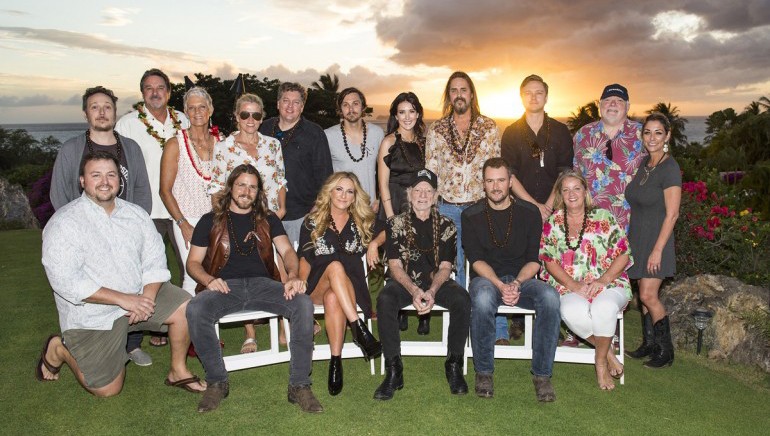 Pictured: L-R: Back Row: BMI songwriter Paul Doucette, sponsors Danny and Claudia Goodfellow, BMI’s Leslie Roberts, BMI songwriters Shawn Camp, Charlie Worsham, Aubrie Sellers, Marti Frederiksen, Ethan Ballinger and Dallas Wayne and BMI’s Mary Loving. Front Row: BMI’s Mason Hunter, BMI songwriter Lukas Nelson, songwriter Lee Ann Womack, BMI songwriters Willie Nelson, Eric Church and Liz Rose.