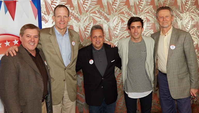 Pictured (L-R) after Phil’s performance: Salem Media’s Vice President of Operations John Peroyea, BMI’s Dan Spears, Salem Media’s Broadcast Division President Dave Santrella, BMI singer-songwriter Phil Wickham and  Salem Media Group Senior Vice President Russ Hauth.