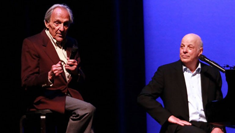 Norman Gimbel (L) and longtime collaborator Charles Fox (r) in 2011.