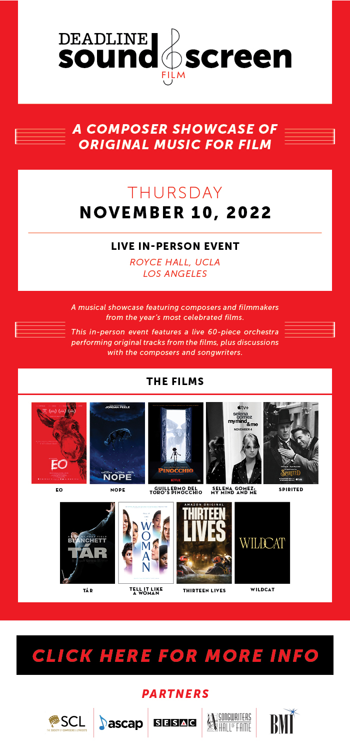 Deadline Sound & Screen Film Los Angeles November 10, 2022 Calendar