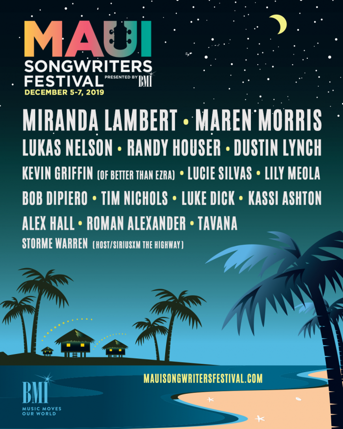 BMI Maui Songwriters Festival Maui, HI December 7, 2019 Calendar