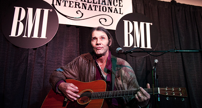 PHOTO: Malcolm Holcombe delivers an awe-inspiring performance at the BMI showcase during the 2012 Folk Alliance Conference. Photo by Erika Goldring