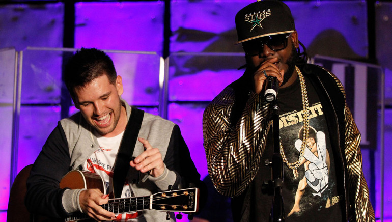 Pictured: Shay Mooney and T-Pain perform at BMI Presents: Live From Loews, held April 26 in Atlanta.