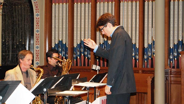 Charlie Parker Jazz Composition Prize winner Nathan Smith conducts the BMI/New York Jazz Orchestra at the BMI Jazz Composer Workshop’s 22nd Annual Showcase Concert on July 1 in New York.