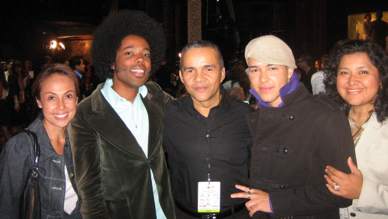 BMI’s Delia Orjuela, Alex Cuba, Donato Poveda, Prince Royce and BMI’s Marissa Lopez celebrate a round of 2010 Latin Grammy nominations.