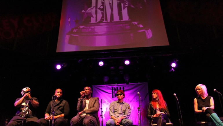 Cee Lo Green, Claude Kelly, Seal, Chad Hugo, Bonnie McKee, and BC Jean serve as the all-star panel during BMI's