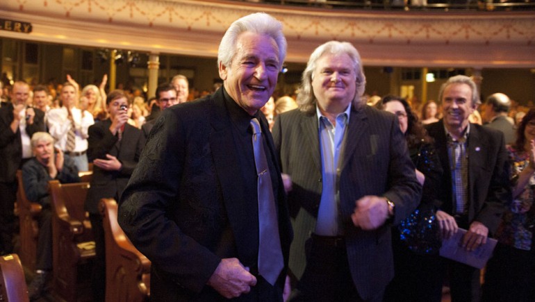 BMI legend Del McCoury makes his way to the stage during the 2011 IBMA Awards to be inducted into the Bluegrass Music Hall of Fame.