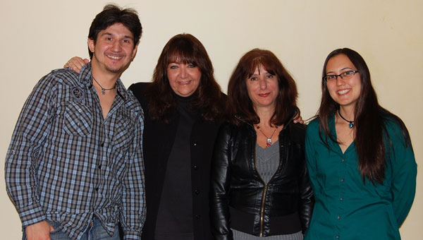 Pictured are scholarship recipient Vladimir Podgoretsky; BMI’s Doreen Ringer Ross; Pascale Halm, Entertainment Studies & Performing Arts Program Director, UCLA; and Kristen Kang, Film Scoring Program, UCLA Extension.