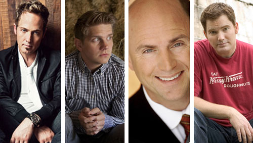 BMI Christian Songwriters of the Year tobyMac, NeedtoBreathe's Bo Rinehart, and Greater Vision's Rodney Griffin; and writer of the BMI Christian Song of the Year,