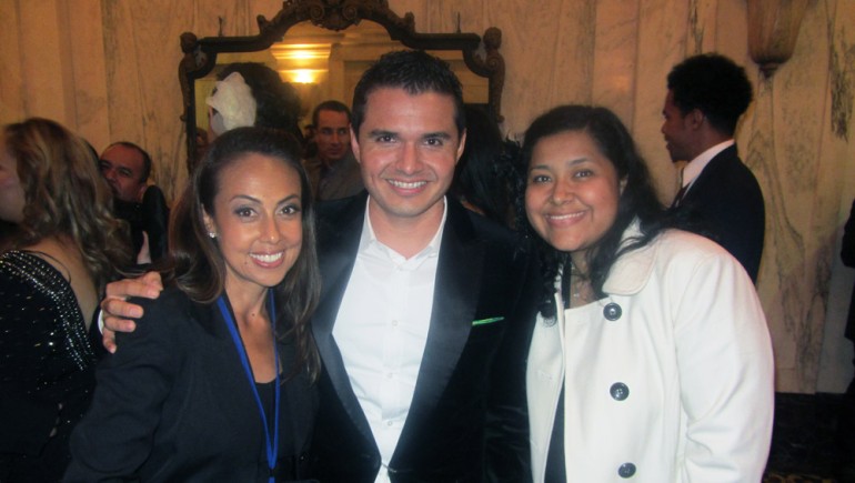 Pictured at the 2011 Billboard Mexican Music Awards are BMI’s Delia Orjuela, Horacio Palencia, and BMI’s Marissa Lopez. Palencia was crowned Songwriter of the Year.