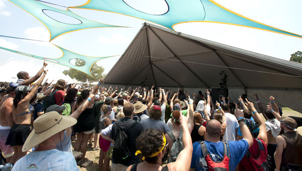 Pictured above: Chancellor Warhol gets the crowd going during his set on Friday, June 10 at Bonnaroo