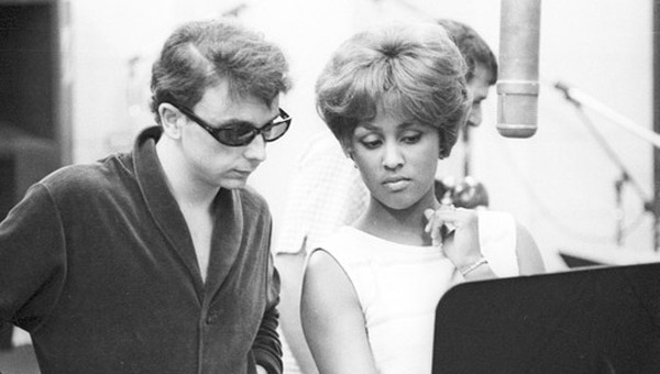 Pictured are: Phil Spector and Darlene Love in 1963.