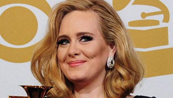 Pictured: Adele wins big at 2012 Grammys.