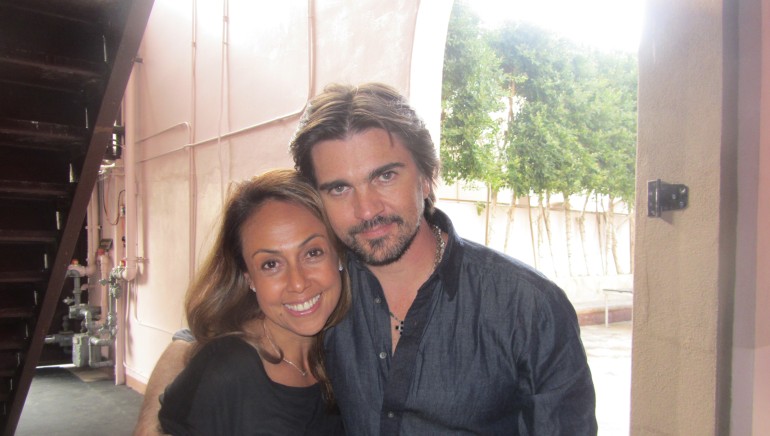 Pictured: BMI’s Delia Orjuela and Juanes are all smiles at the Latin Grammy Nominations press conference.