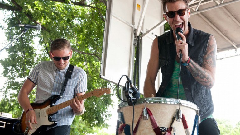 Pictured: American Authors perform on the BMI stage at Lollapalooza on August 2, 2013 in Chicago.