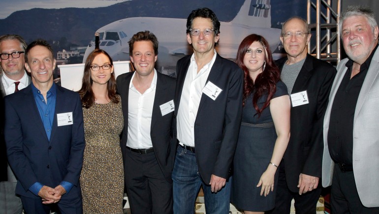 Pictured at the SCL reception are (L-R): Emmy-nominated BMI composers Anton Sanko and  Mychael Danna, BMI’s Lisa Feldman, Emmy-nominated BMI composers Nathan Barr and David Schwartz, BMI’s Anne Cecere, Emmy-nominated BMI composer William Ross and SCL President Ashley Irwin.