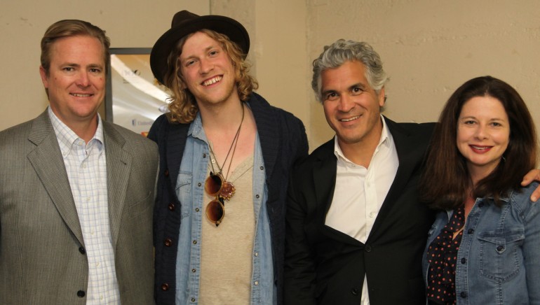 Pictured before the performance (l-r) Matt Sutton – CRA Vice President Government Affairs & Public Policy; Allen Stone; Jot Condie – CRA President & CEO; and BMI’s Jessica Frost.