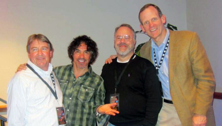 Pictured after the performance (l to r): Cherry Creek Radio CFO Kirk Warshaw, John Oates, Cherry Creek Radio President/CEO Joe Schwartz, BMI’s Dan Spears