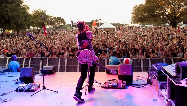 Pictured: Cherub performing on Saturday, October 12, 2013, on the BMI stage at the Austin City Limits Festival.