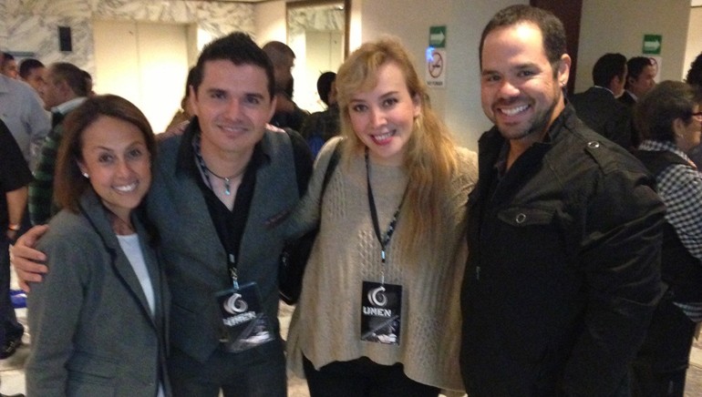 Pictured at the 2013 Monitor Latino conference in Mexico City are (L-R): BMI's Delia Orjuela, BMI songwriters Horacio Palencia and Angela Dávalos, BMI's Joey Mercado.