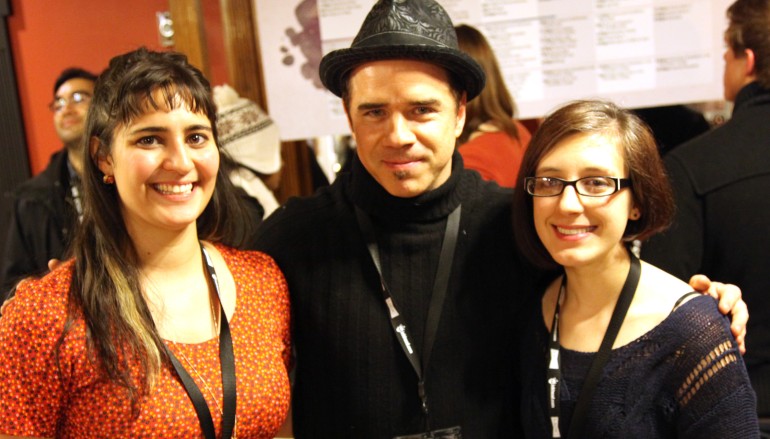 BMI's <em>Bible Quiz</em> composer Christopher North with director Nicole Teeny and main character Mikalya Irle