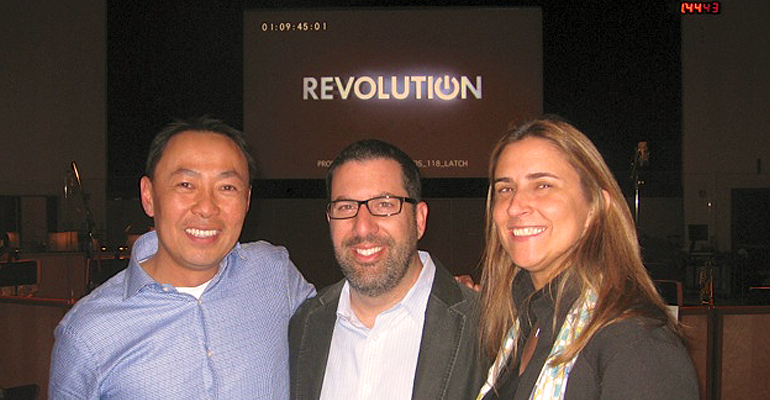 From left to right:  Ray Yee, BMI Assistant Vice President, Film/TV Relations; BMI composer Christopher Lennertz and Kris Muñoz, Senior Director, Business & Legal Affairs at BMG Chrysalis.
 