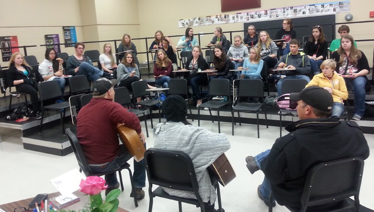 While in Brookings, the three writers offered career advice and mentoring to the students of Brookings High School.