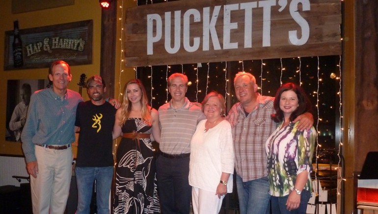 Pictured after the performance (l to r): BMI’s Dan Spears, Clint Daniels, Kylie Sackley, BMI’s Mike Steinberg, CSRA President and Arkansas Hospitality Association Executive Director Montine McNulty, Phillip White, BMI’s Jessica Frost.