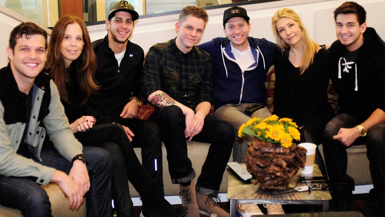 Pictured L-R: Songwriter Cody Tarpley, BMI's Brook Morrow, songwriter-artist SoMo, BMI's Calvin Rosekrans, SoMo's manager Drew Kaklamanos, BMI's Samantha Cox and SoMo's tour manager Chad Fellers.