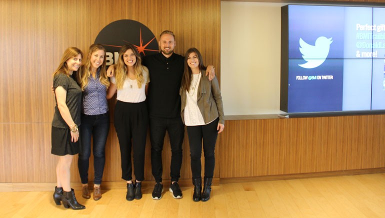 Pictured at the BMI Los Angeles office (L–R): BMI’s Tracie Verlinde; BMI singer-songwriter-producer and The Actors Fund instructor Shevy Smith; BMI singer-songwriter and actress Kendall Cluster; BMI’s Justin Seiser; and music industry lawyer Kate London. 