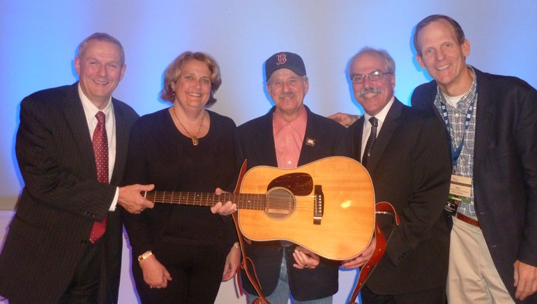 Pictured (L-R): MEIA COO Chris Jones, Nonantum Resort Innkeeper and MEIA Board Member Jean Ginn Marvin, John Ford Coley, MEIA CEO Greg Dugal and BMI’s Dan Spears