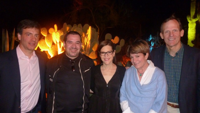 Pictured (L-R) after Lisa’s performance are: Entercom CEO David Field, Entercom President of Programming Pat Paxton, Lisa Loeb, Entercom Station Group President Weezie Kramer and BMI’s Dan Spears.