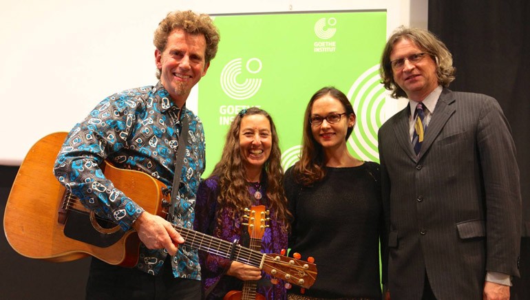 Pictured L-R: Director/Composer Michael Glover, Producer/Composer Robyn Rosenkrantz, BMI’s Lisa Feldman and Deputy Consul General of Germany Stefan Biedermann.