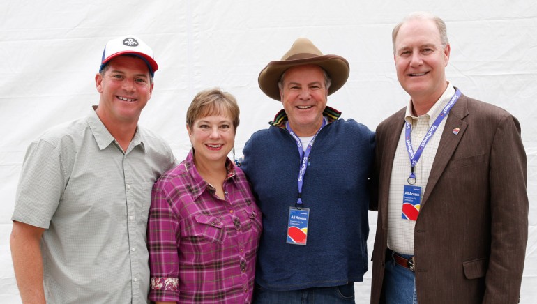 Pictured: BMI’s Mark Mason (far left) with Southwest Airline’s CEO Gary Kelly (far right), Kelly’s wife Carol Kelly and BMI songwriter Robert Earl Keen.
